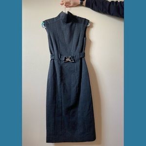 Zara mock neck pencil dress